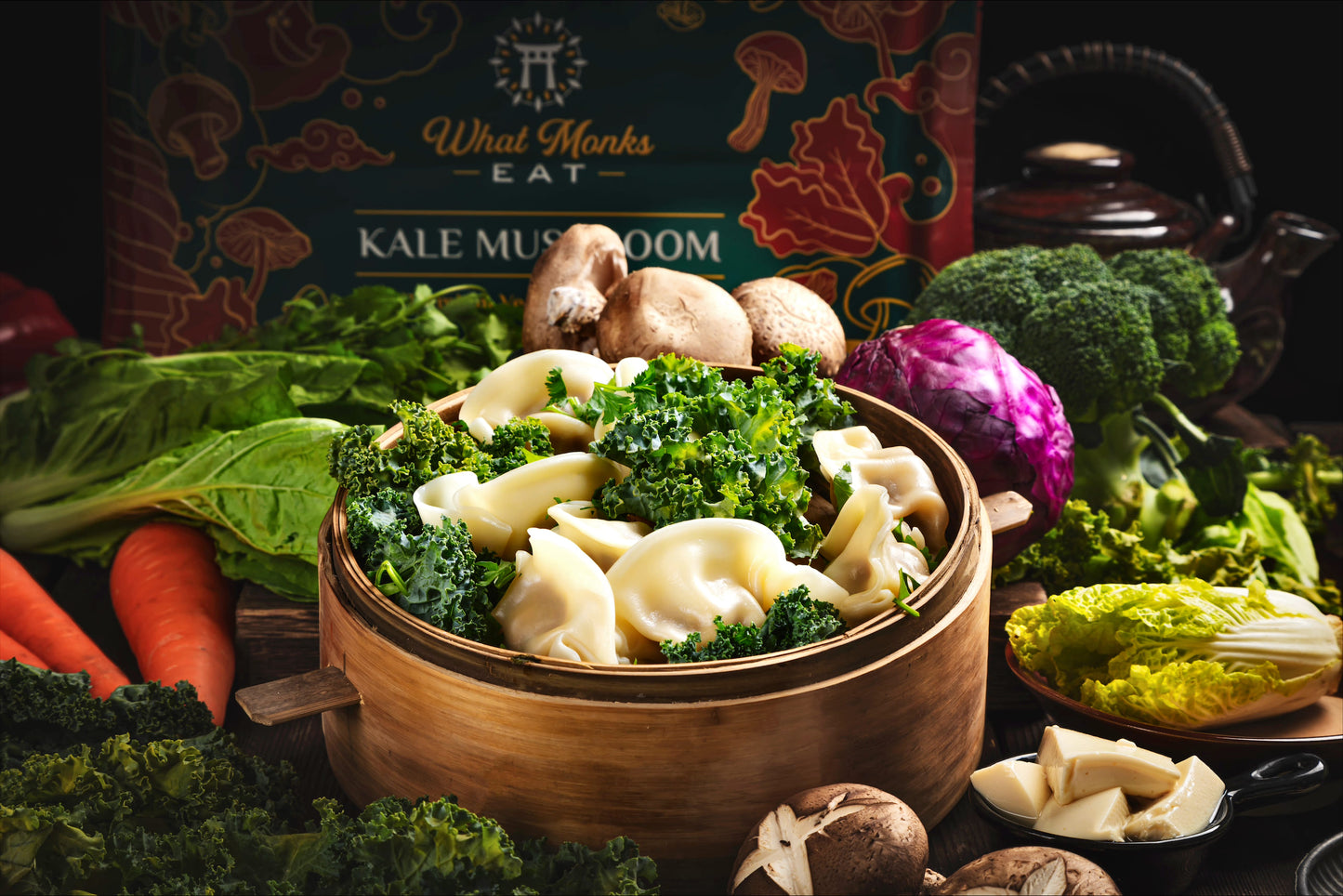 Kale Mushroom Dumplings