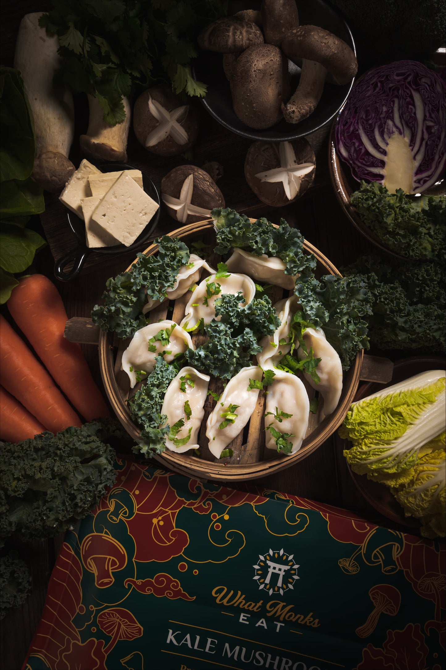 Kale Mushroom Dumplings