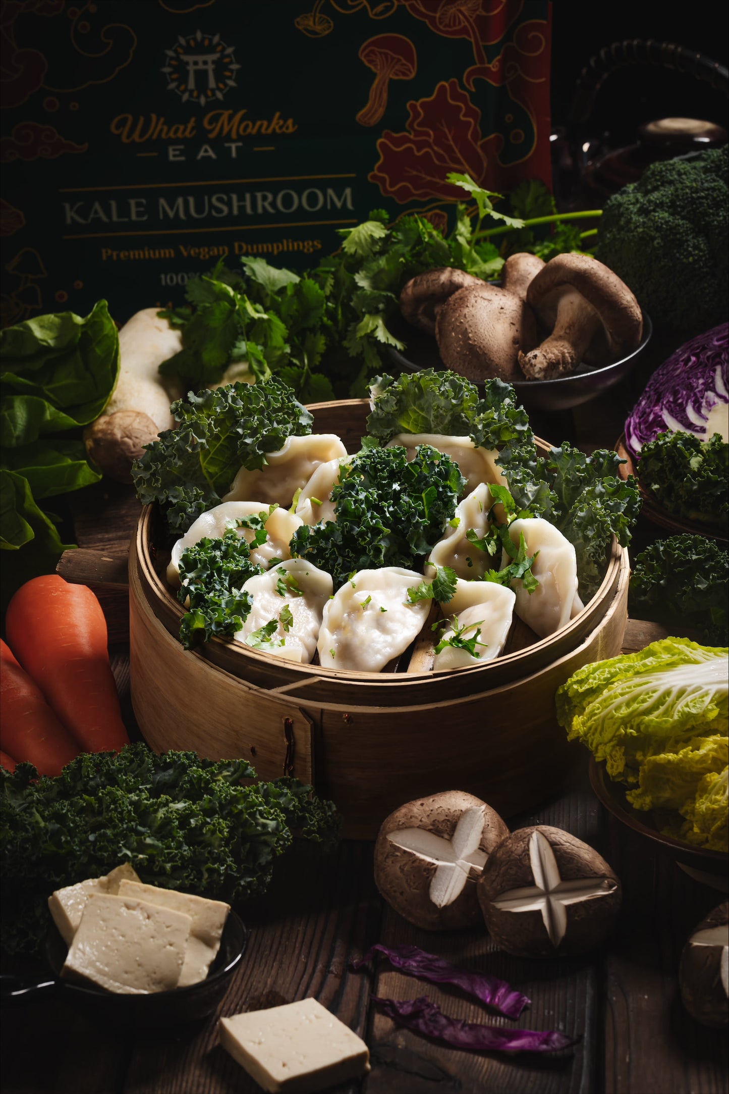 Kale Mushroom Dumplings